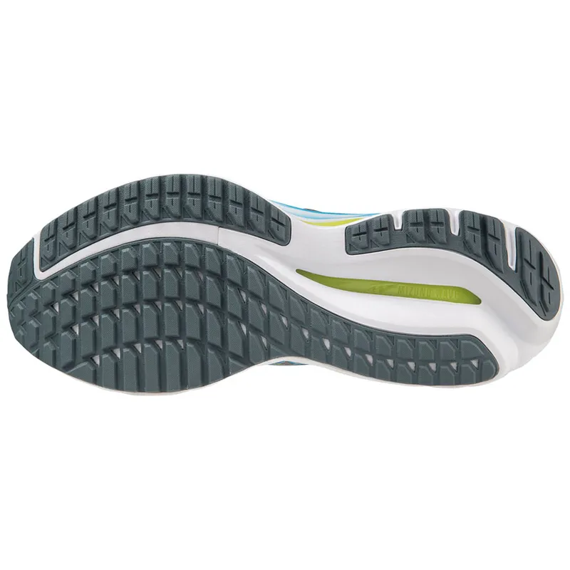 Mizuno Men's Wave Inspire 19 Gray/Blue/Neon-4